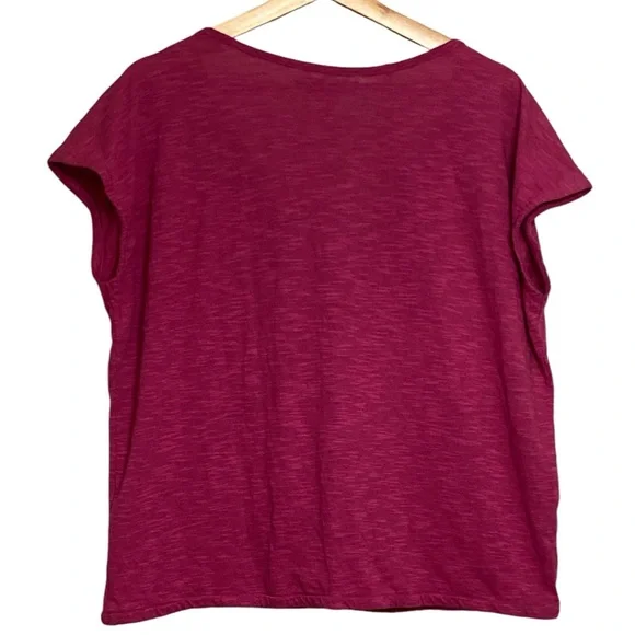 Prana Fuchsia Pintuck Pleated Organic Cotton Blend Sleeveless Top - Picture 5 of 7